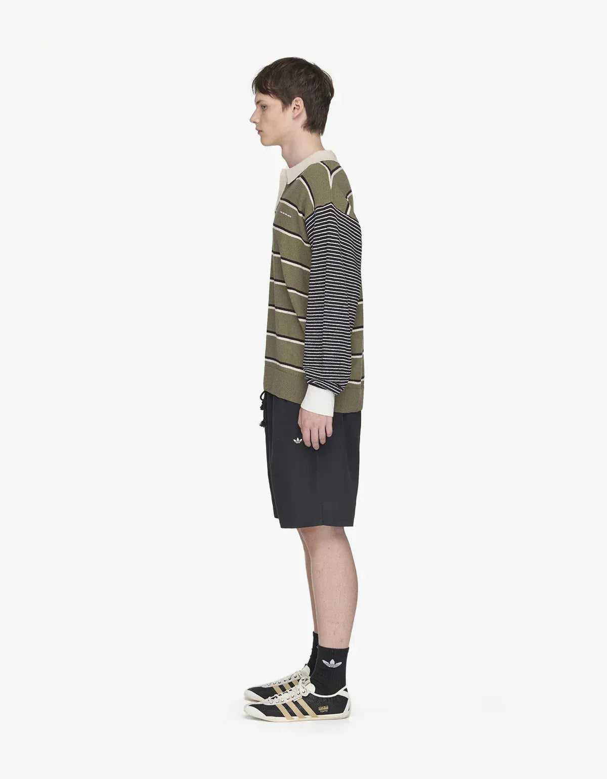 Song For The Mute x Adidas Originals 007 Green Long Sleeve Polo Shirt KS1343