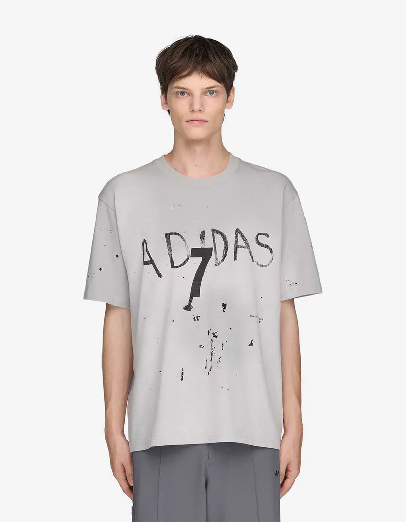 SFTM x Adidas 007 Grey Short Sleeve T-Shirt – mens designer
