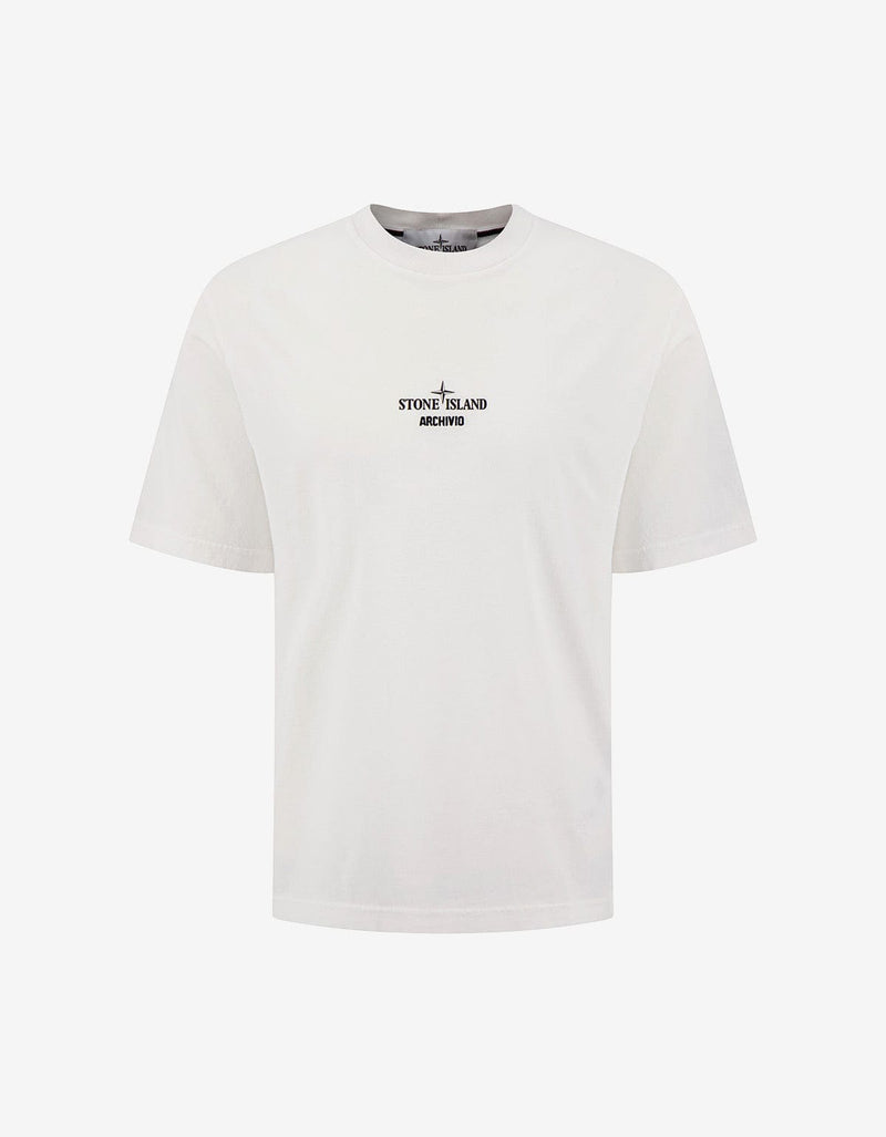 Stone Island Archivio White Print T-Shirt K2S152100037 V0001