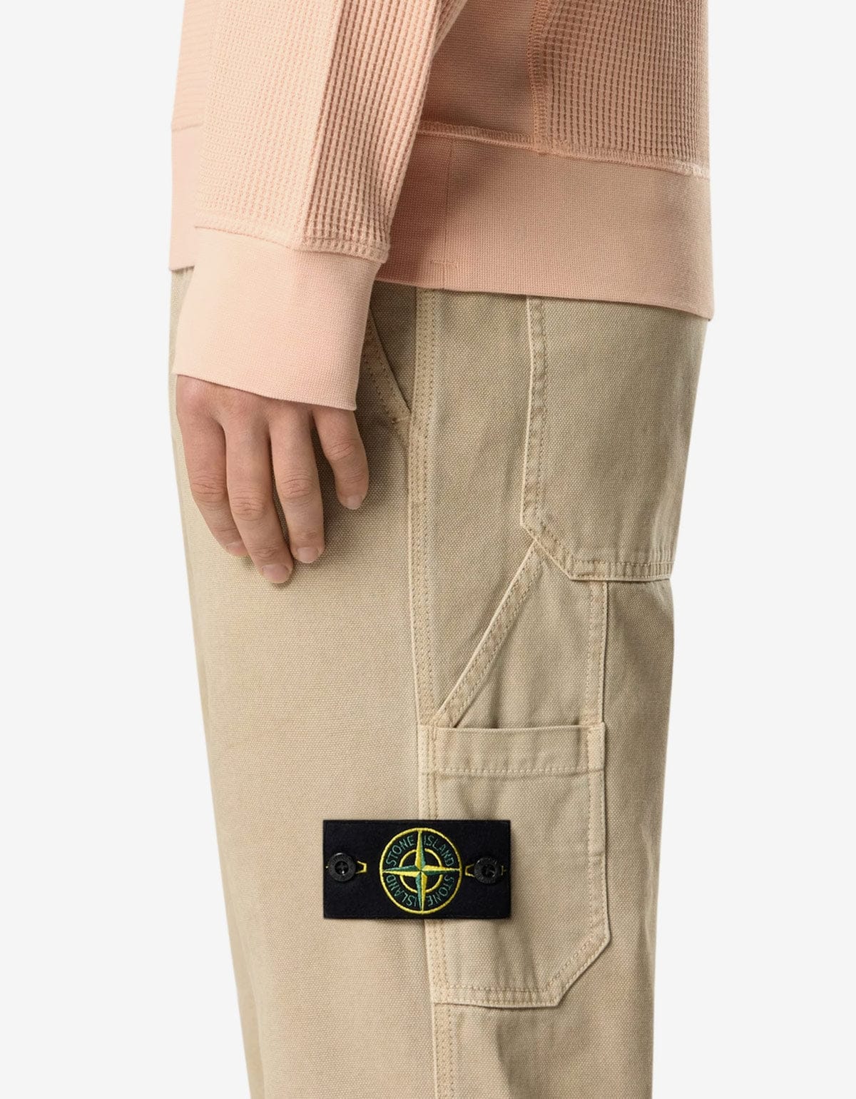 Stone Island Beige Old Effect Trousers L1S153100037S0184V019A