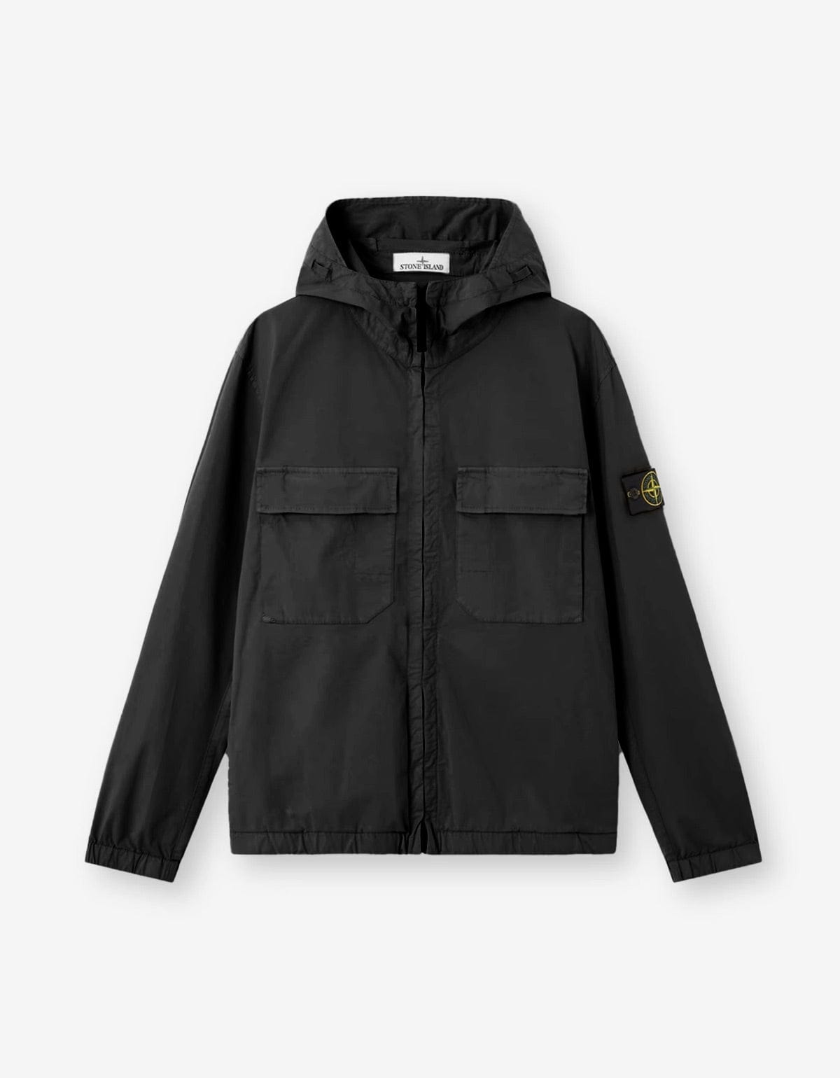 Stone Island Black Anti-drop Hooded Jacket – mens designer fashion