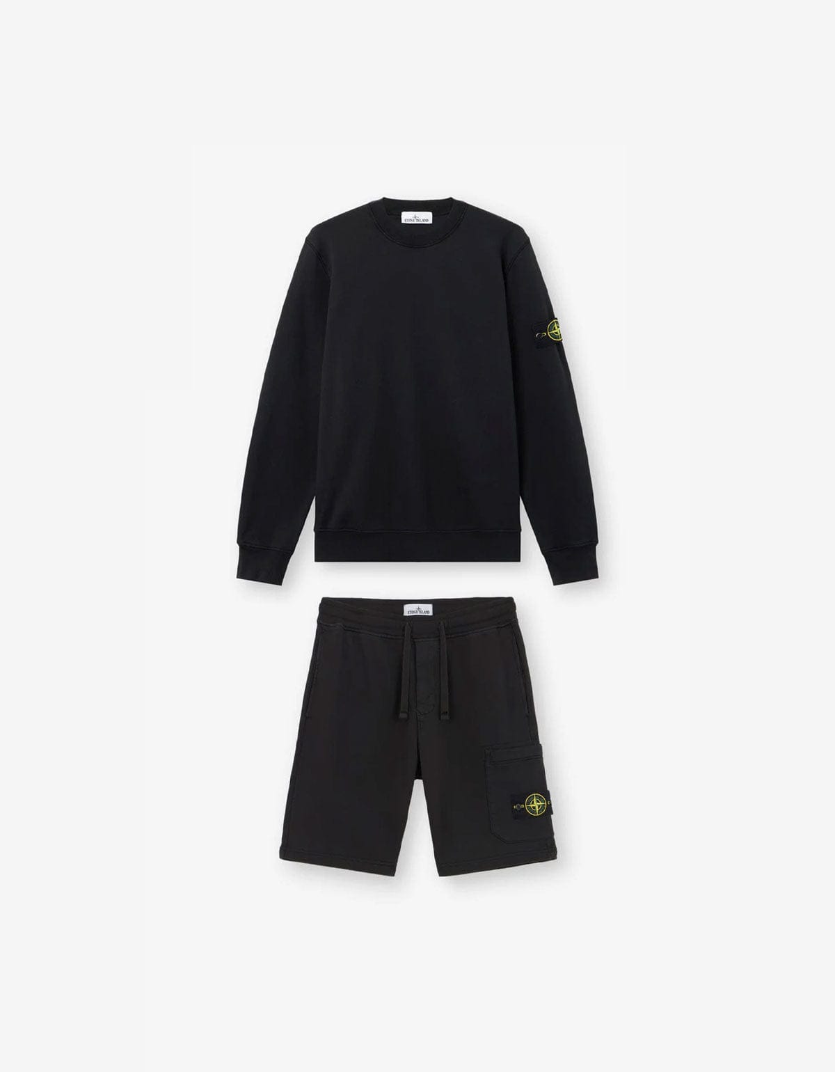 Stone Island Black Compass Sweatshirt & Sweat Shorts