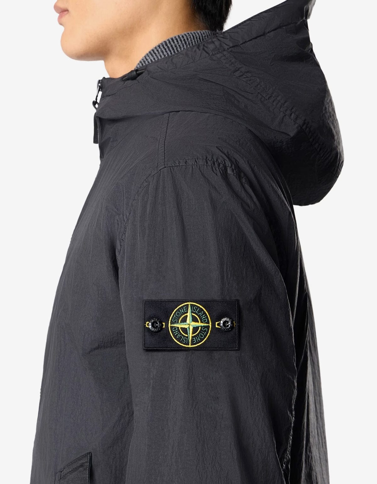Stone Island Black Crinkle Reps NY Anti-drip Jacket L1S154100001S0A23V0029