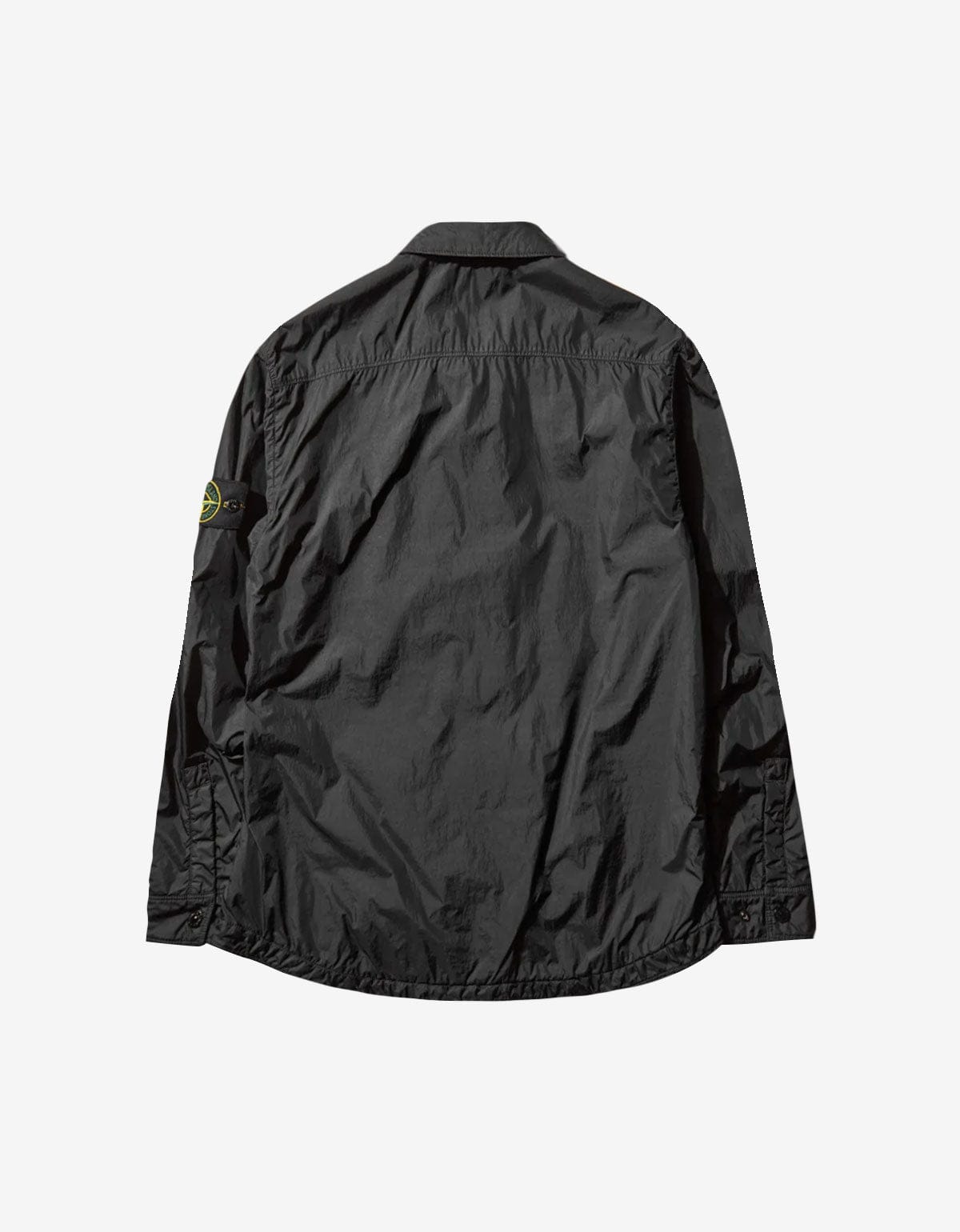 Stone Island Black Crinkle Reps R-NY Overshirt K2S15Q100006 V0029