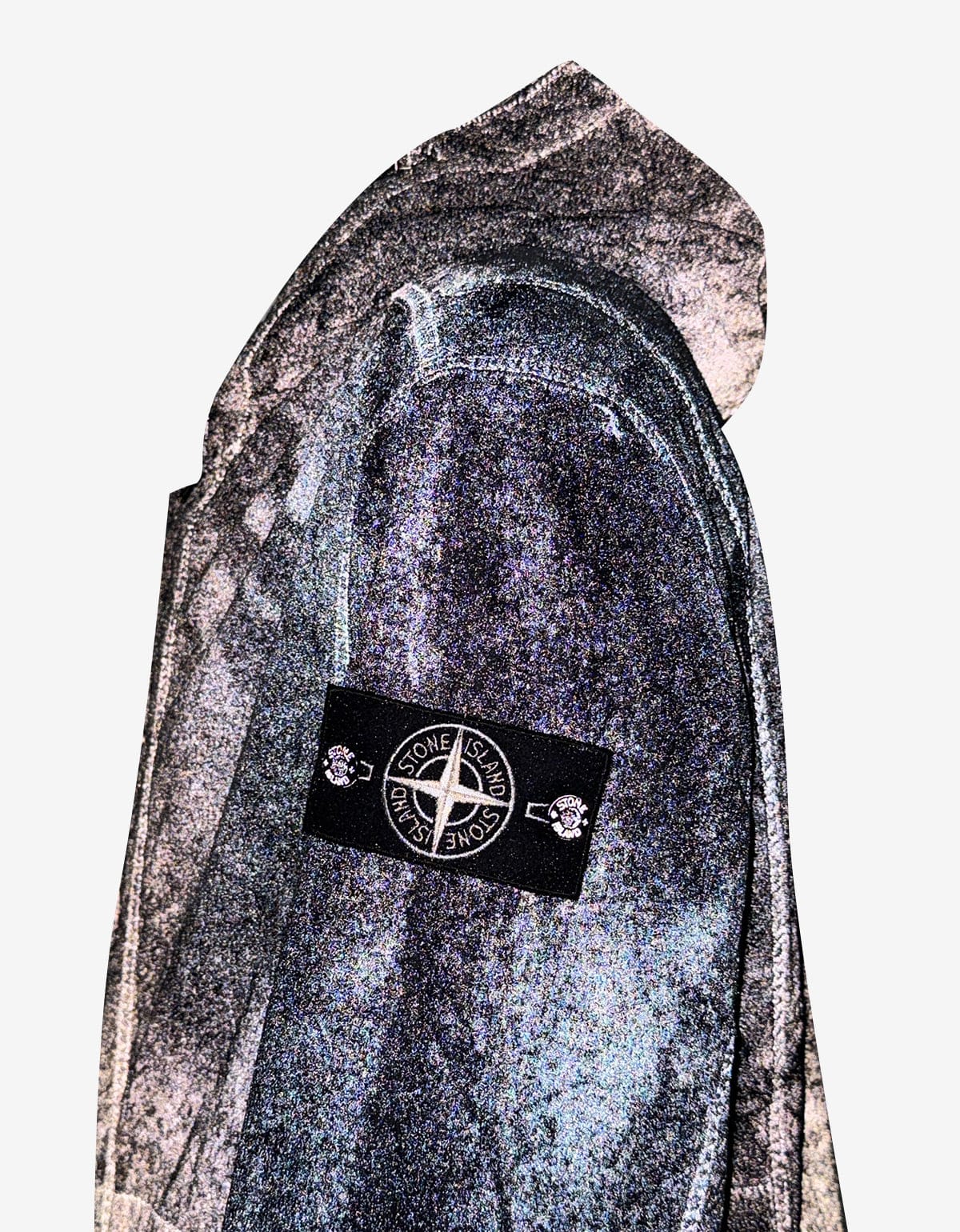 Stone Island Black Dense Nylon-TC Hand Spray Reflective Jacket L1S154100072S0359V0029