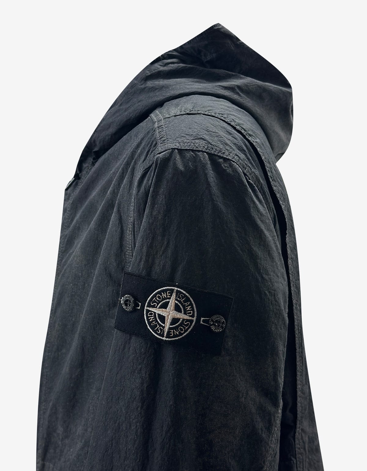 Stone Island Black Dense Nylon-TC Hand Spray Reflective Jacket L1S154100072S0359V0029