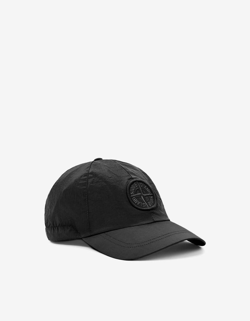 Stone Island Black Nylon Metal Baseball Cap L1S159100011S0076V0029