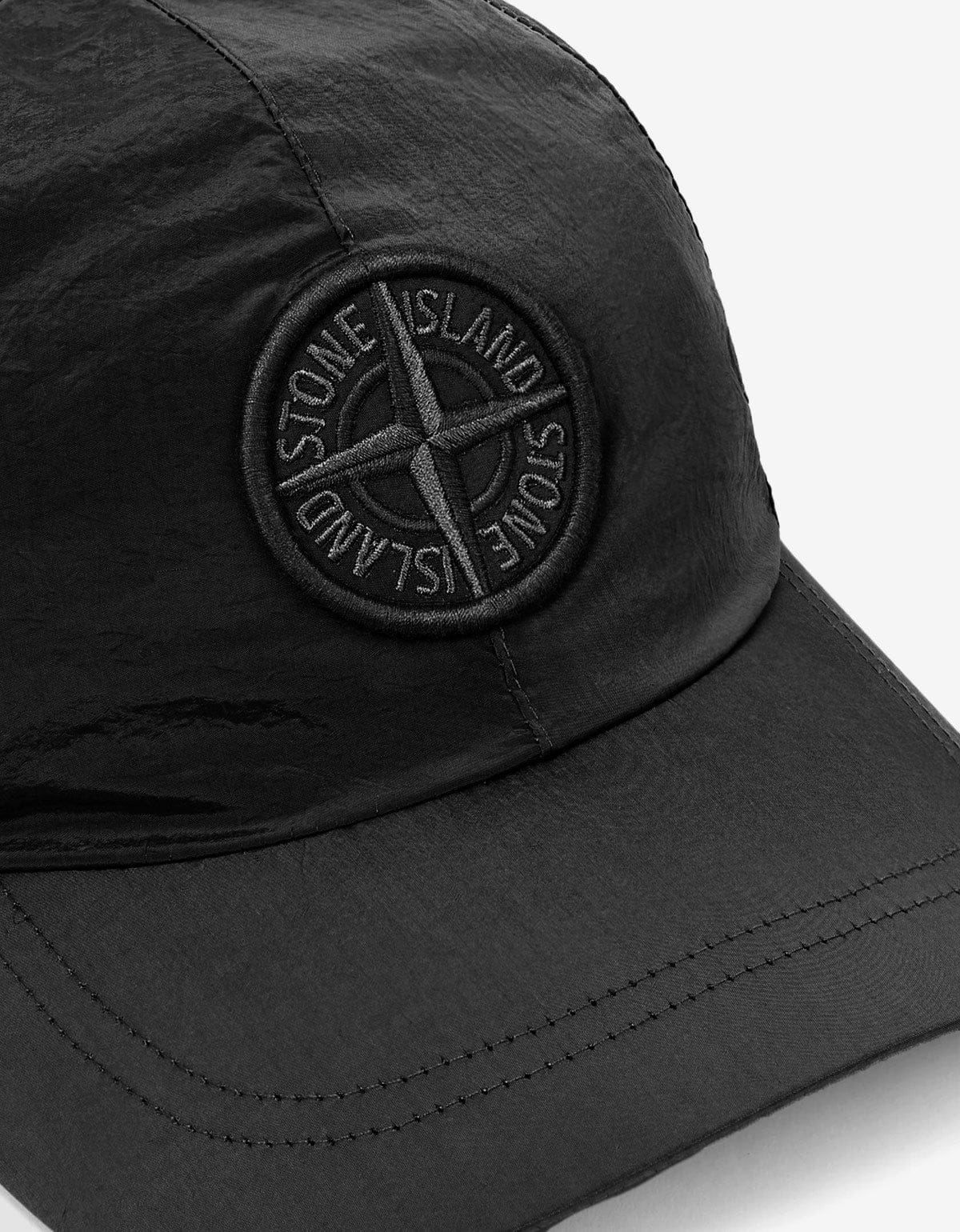 Stone Island Black Nylon Metal Baseball Cap – mens designer