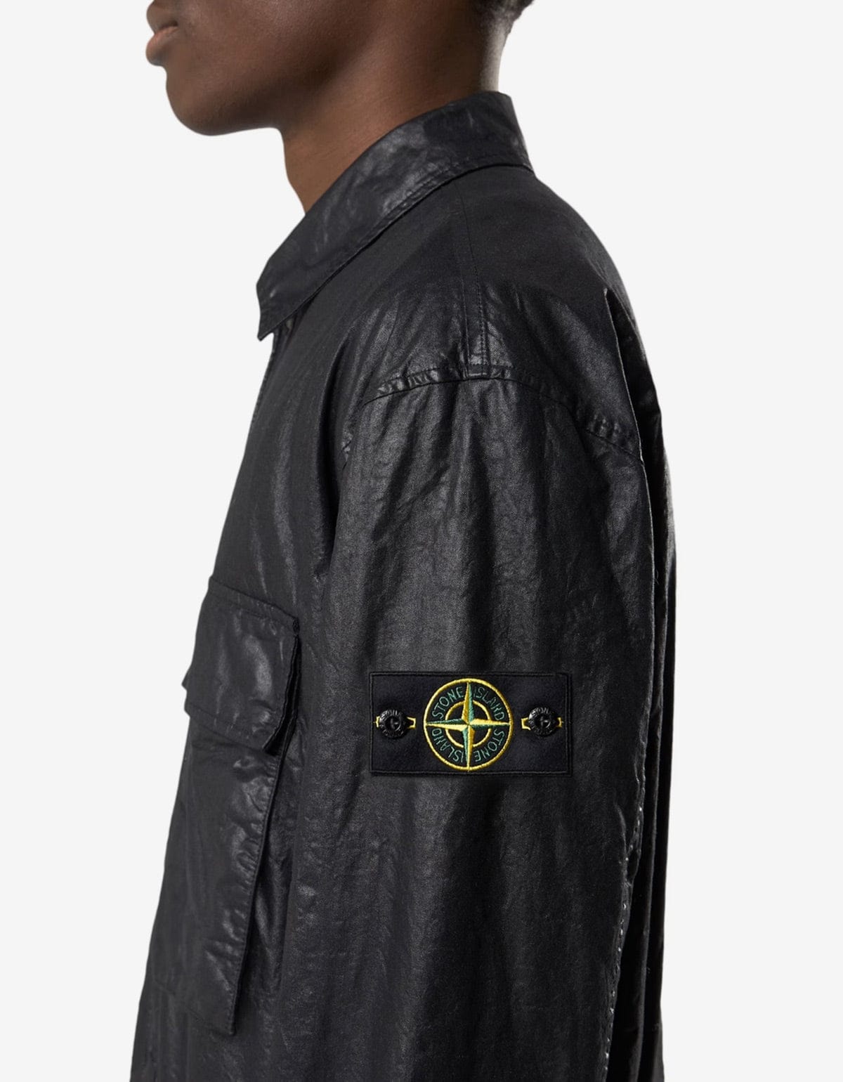 Stone Island Black Nylon Panama-TC Overshirt L1S151200003S0069V0029