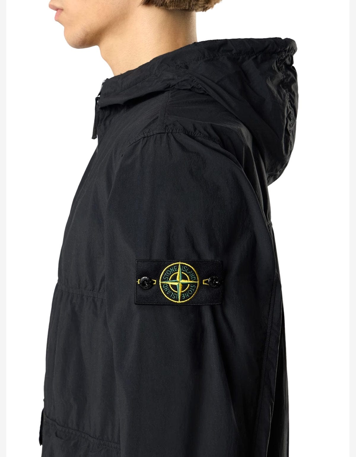 Stone Island Black Nylon Smerigliato-TC Short Parka L1S154100112S0345V0029