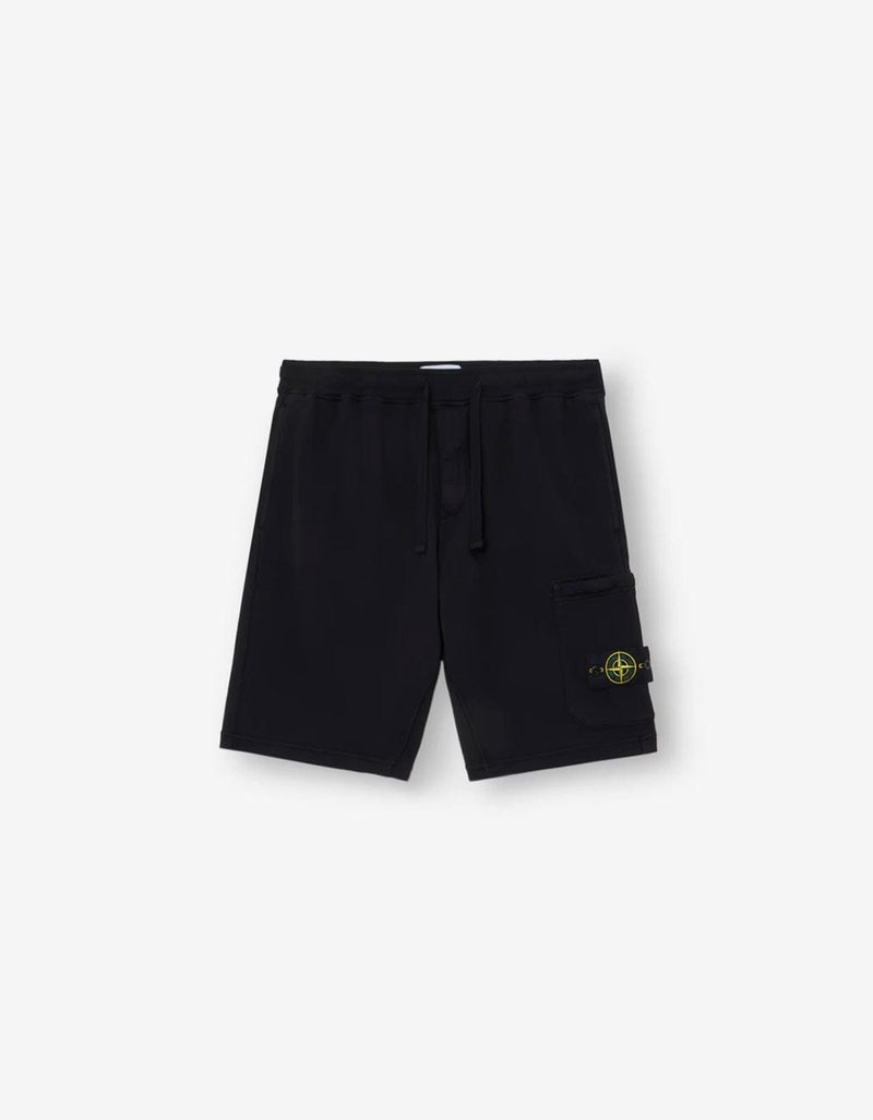 Stone Island Black Organic Cotton Sweat Shorts L1S156200011S0051V0029