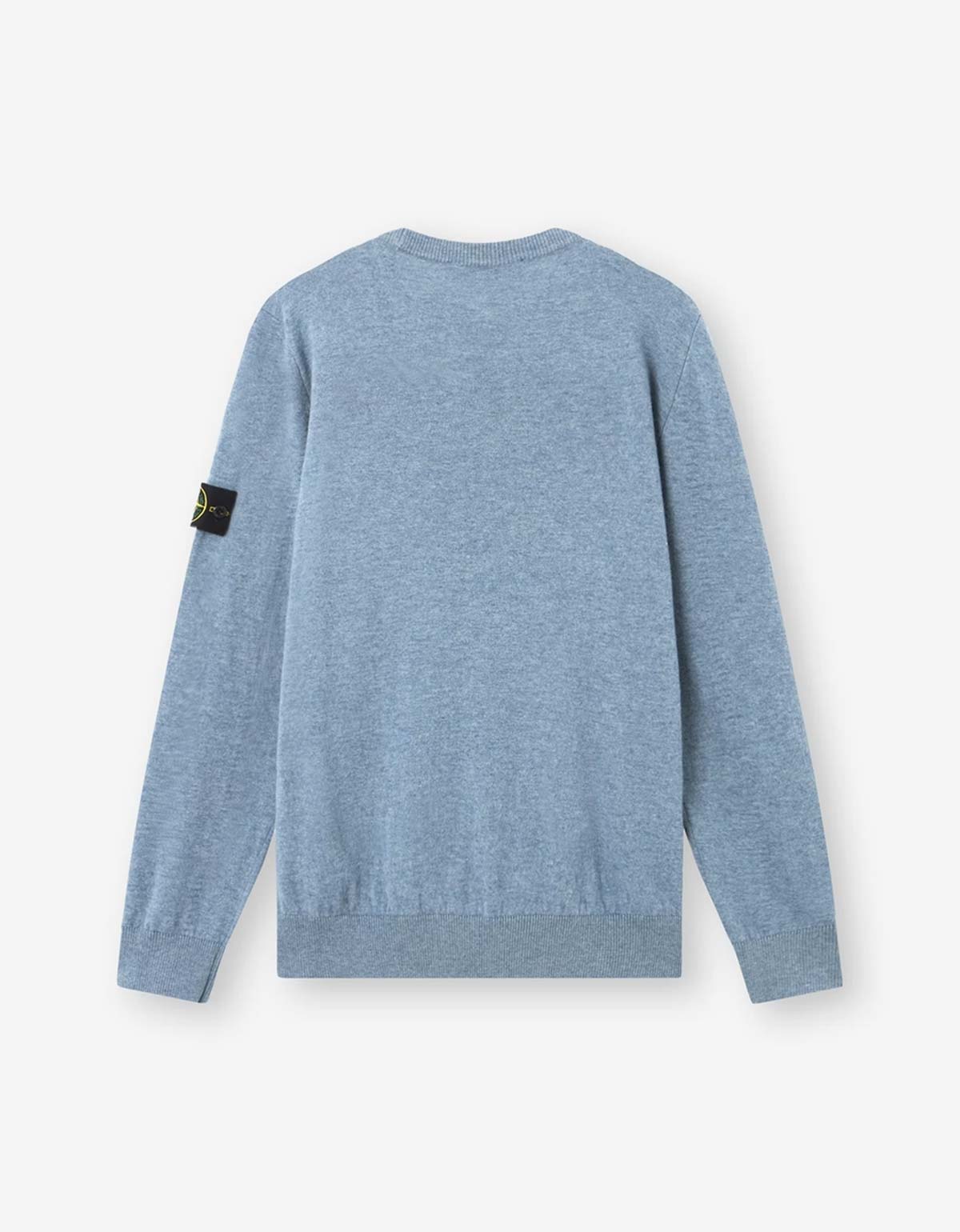 Stone Island Avio Blue Crew Neck Sweater in RWS Geelong Wool | Zoo