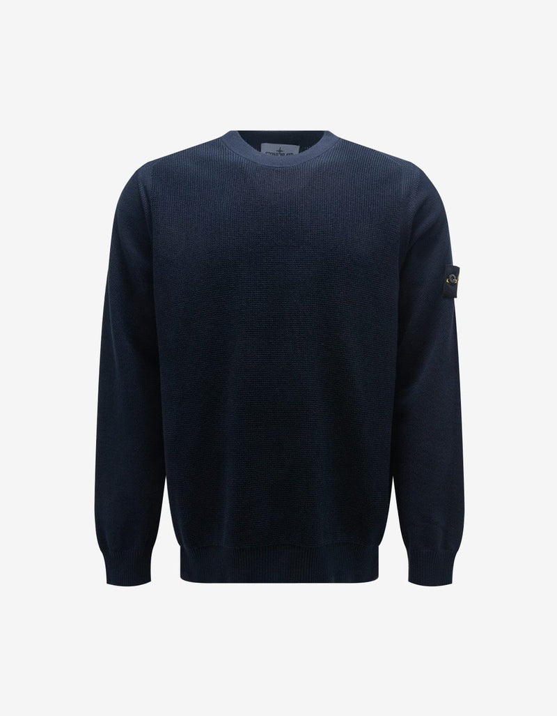 Stone Island Blue Crew Neck Sweater L1S155100029S00B5V0020