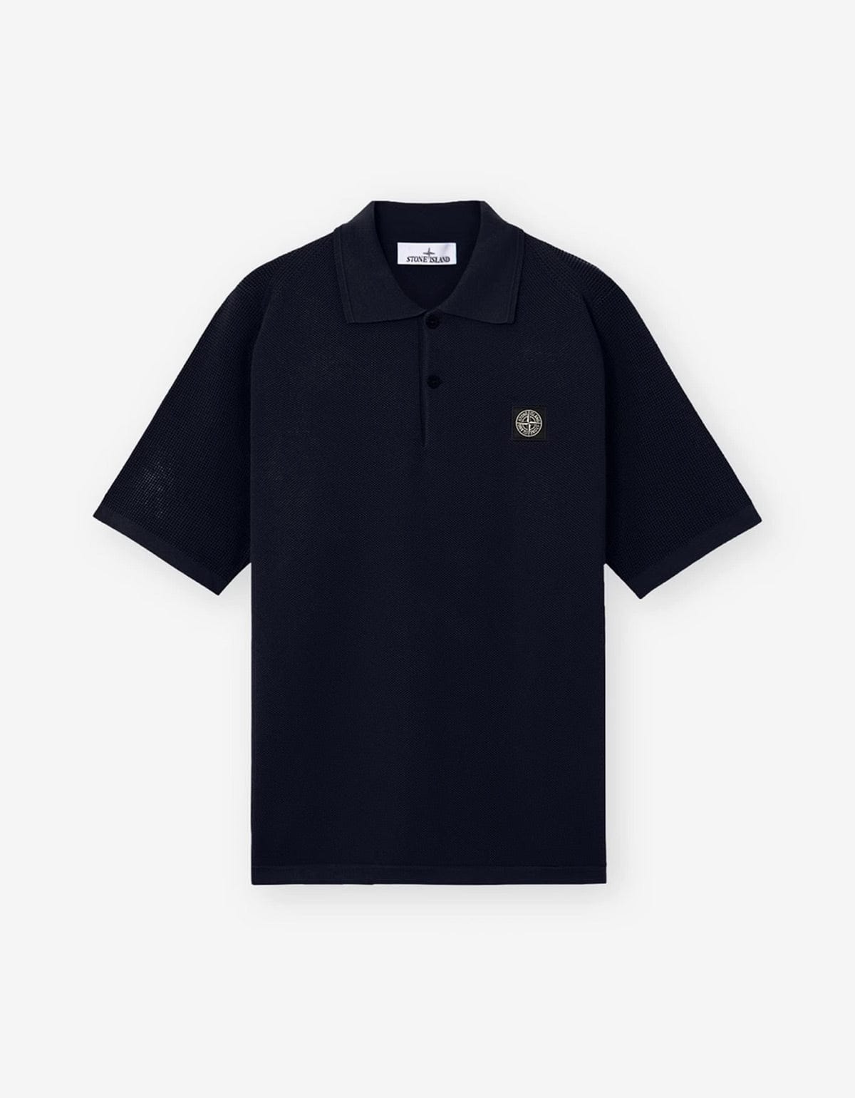 Stone Island Blue Knit Polo Shirt L1S155100030S00B5V0020