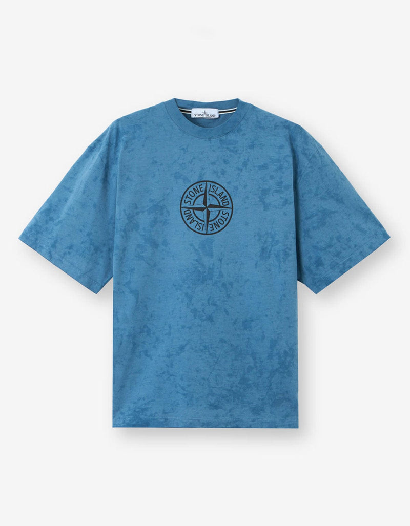 Stone Island Blue Megacity Sky Print T-Shirt K2S152100021 V002B