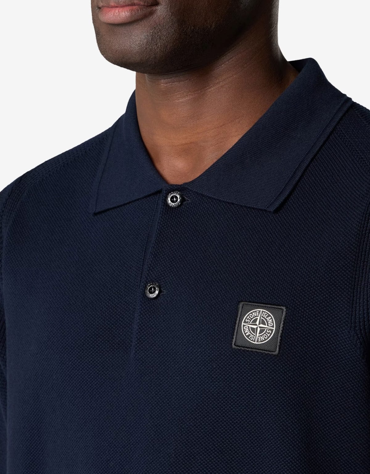 Stone Island Blue Knit Polo Shirt L1S155100030S00B5V0020