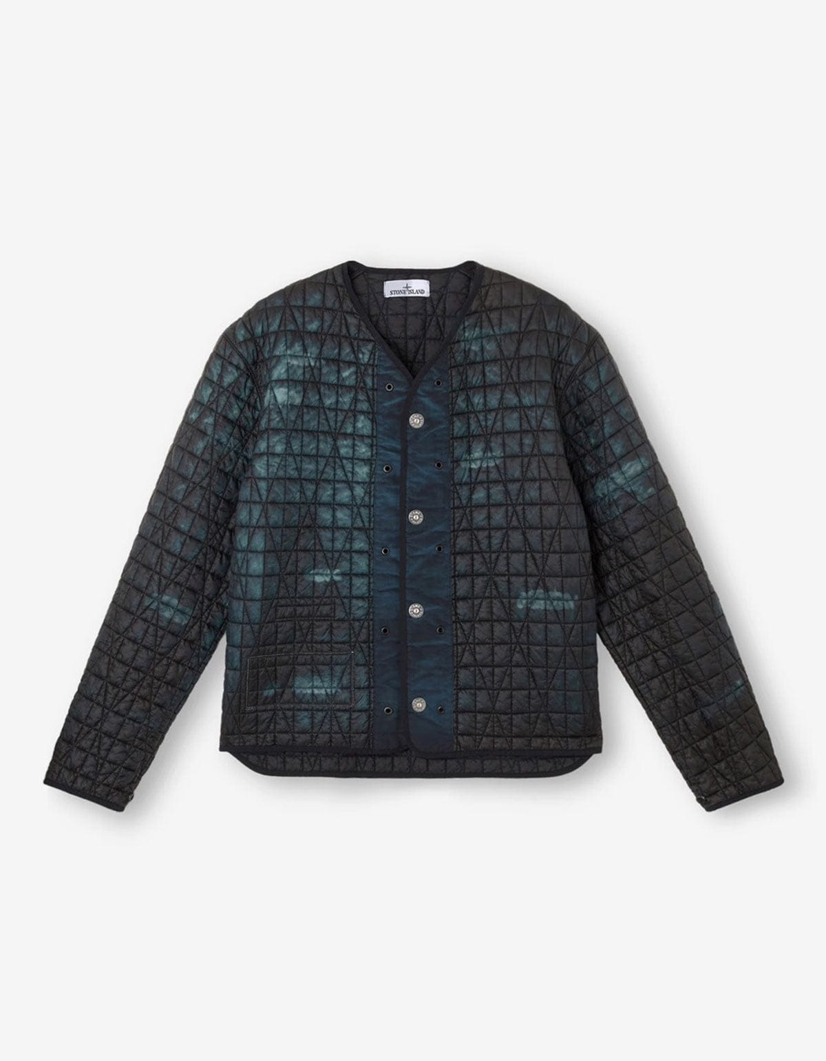 Stone Island Blue President's Knit Corrosion Treatment Hoodie K2S155100079 V0120