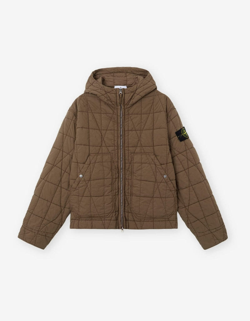 Stone Island Brown Quilted-TC Short Parka L1S154100014S0300V007C