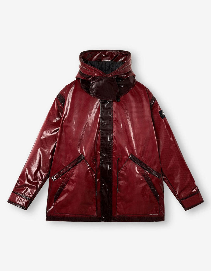 Stone Island Burgundy Uneven Ripstop Prismatico Parka K2S154100079 V0012