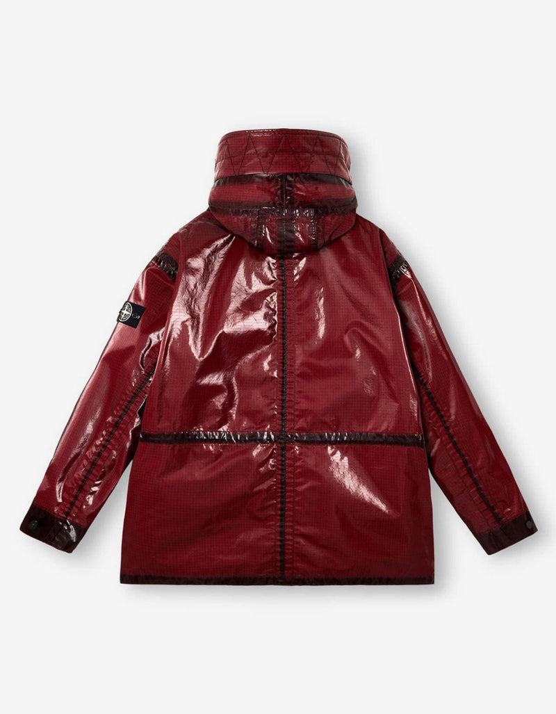 Stone Island Burgundy Uneven Ripstop Prismatico Parka K2S154100079 V0012