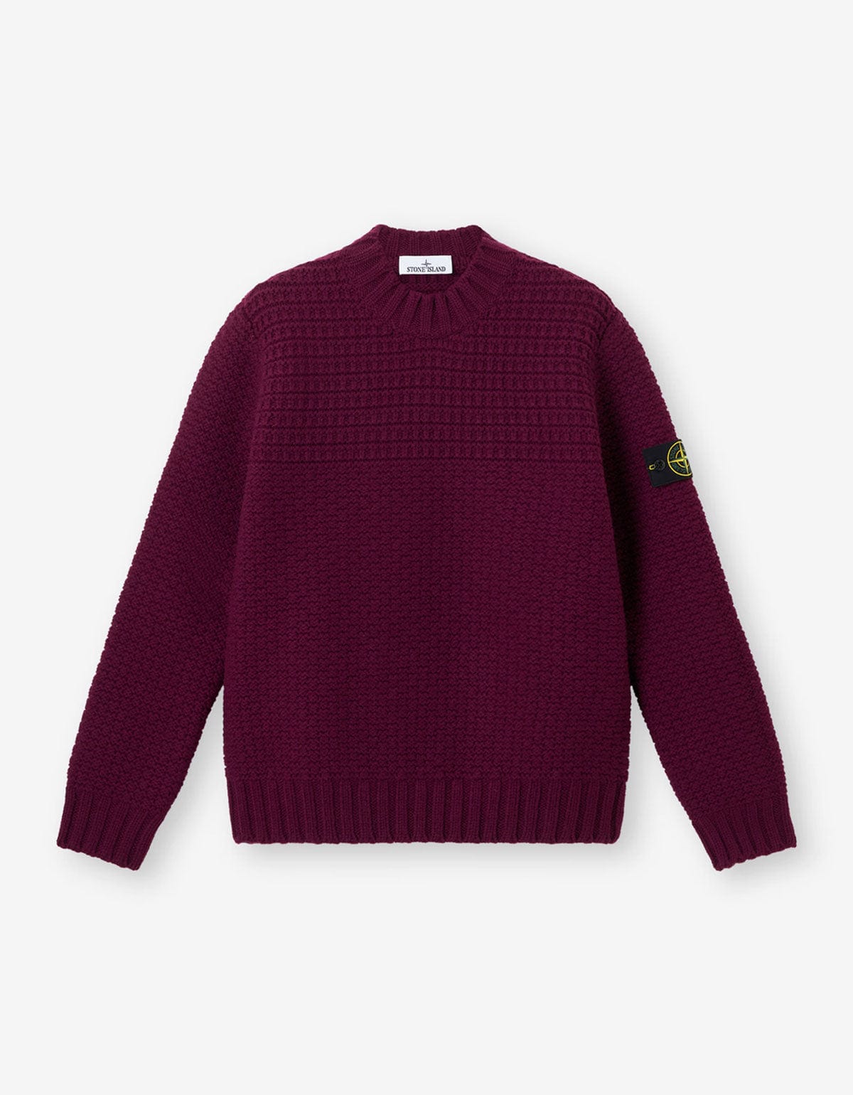 Stone Island Burgundy Wool Sweater K2S155100054 V0012