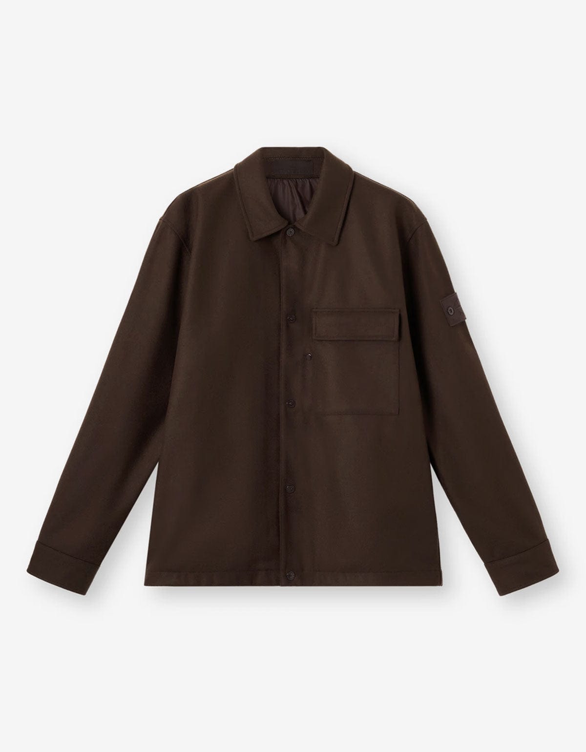 Stone Island Ghost Brown Wool Overshirt K2S151200028 V0070