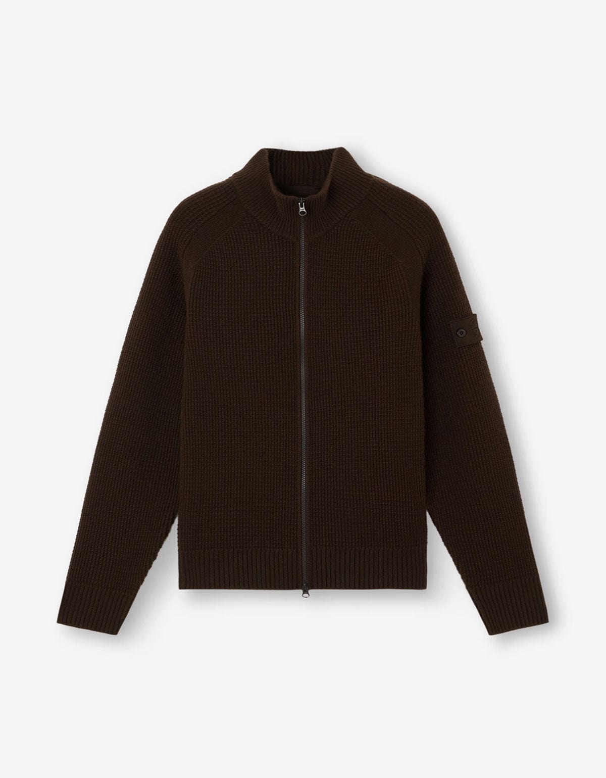 Stone Island Ghost Brown Zip Cardigan K2S155100083S00FGV0070