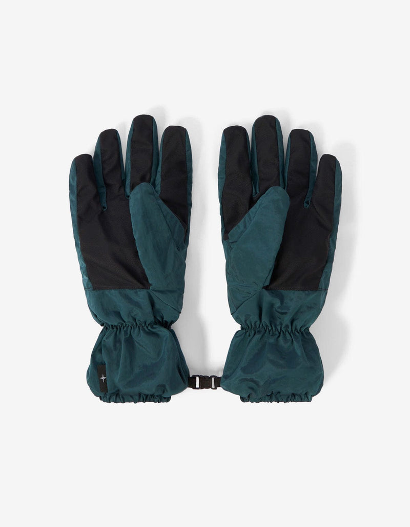 Stone Island Green Nylon Metal Gloves K2S159400001 V0057
