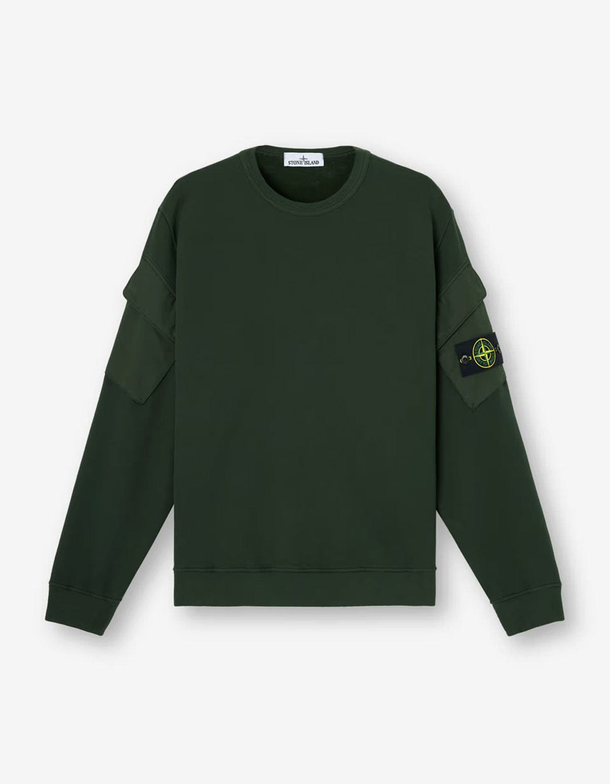 Stone Island Green Sleeve Pocket Sweatshirt K2S156100008 V005E