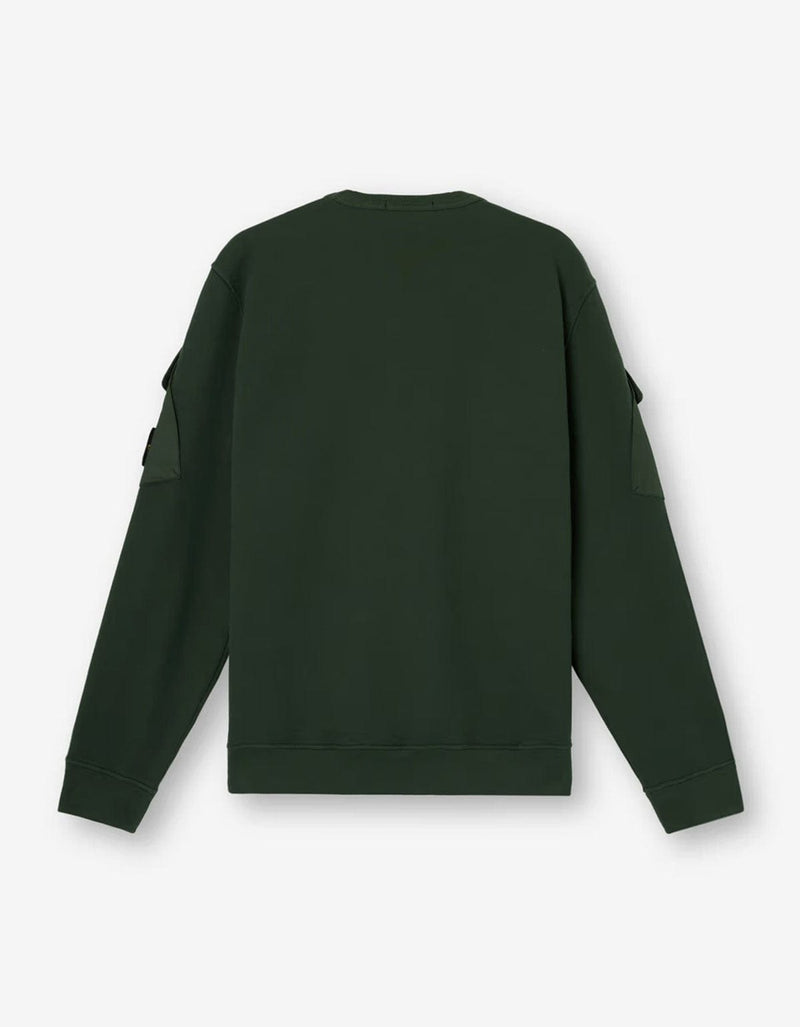 Stone Island Green Sleeve Pocket Sweatshirt K2S156100008 V005E