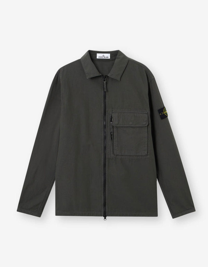 Stone Island Grey Canvas Weave Overshirt K2S151200004 V0062