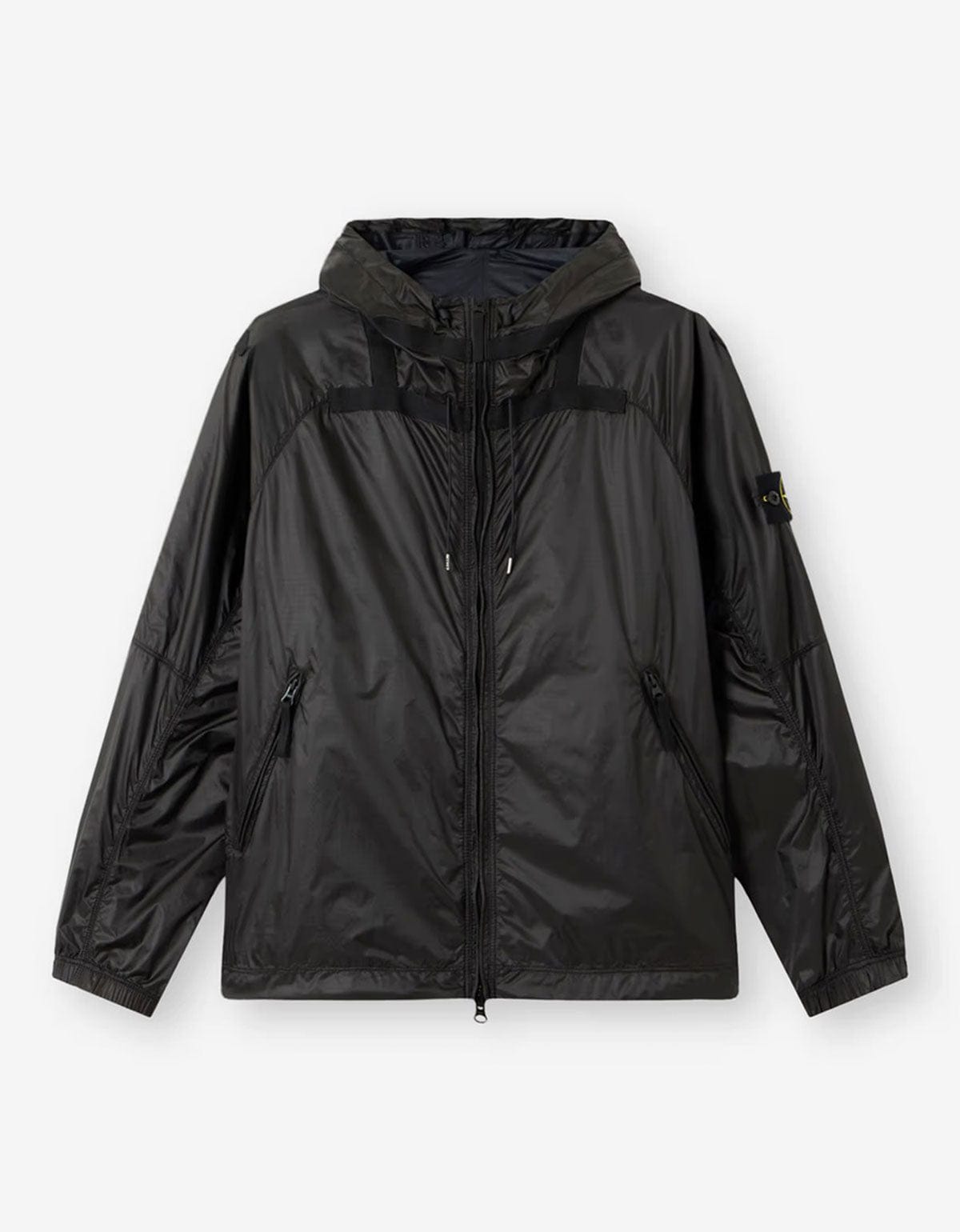 Stone Island Grey Ripstop Light HT Nylon Jacket M Black