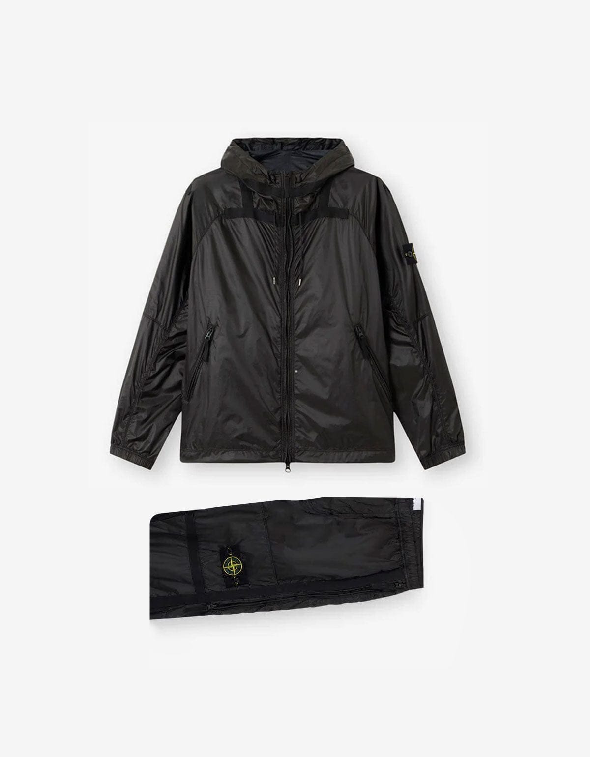 Stone Island Grey Ripstop Light HT Nylon Jacket & Trousers