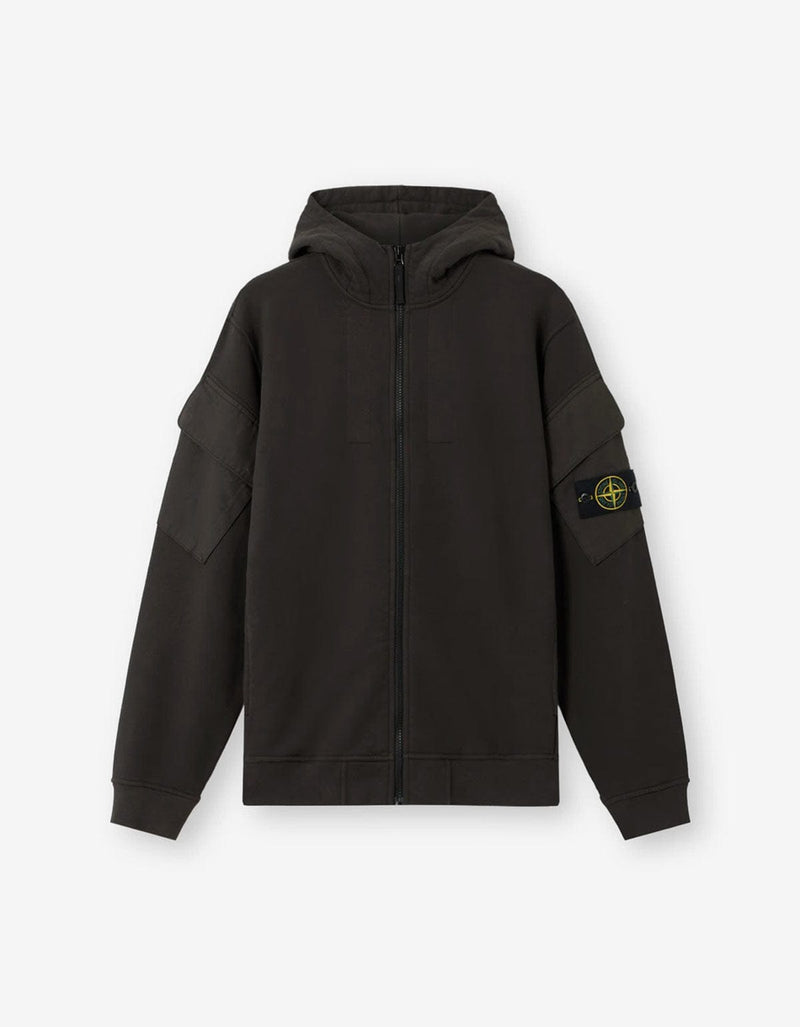 Stone Island Lead Grey Compass Zip Hoodie K2S156100009 V0062