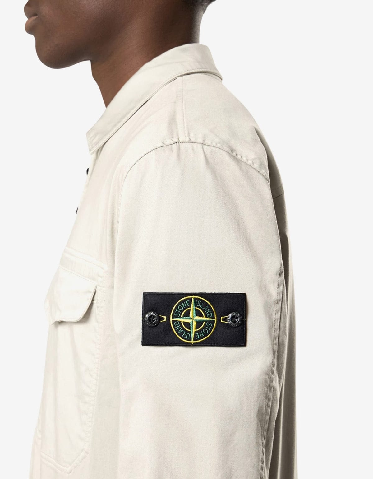 Stone Island Grey Cotton Satin Overshirt L1S151200015S0012V0061
