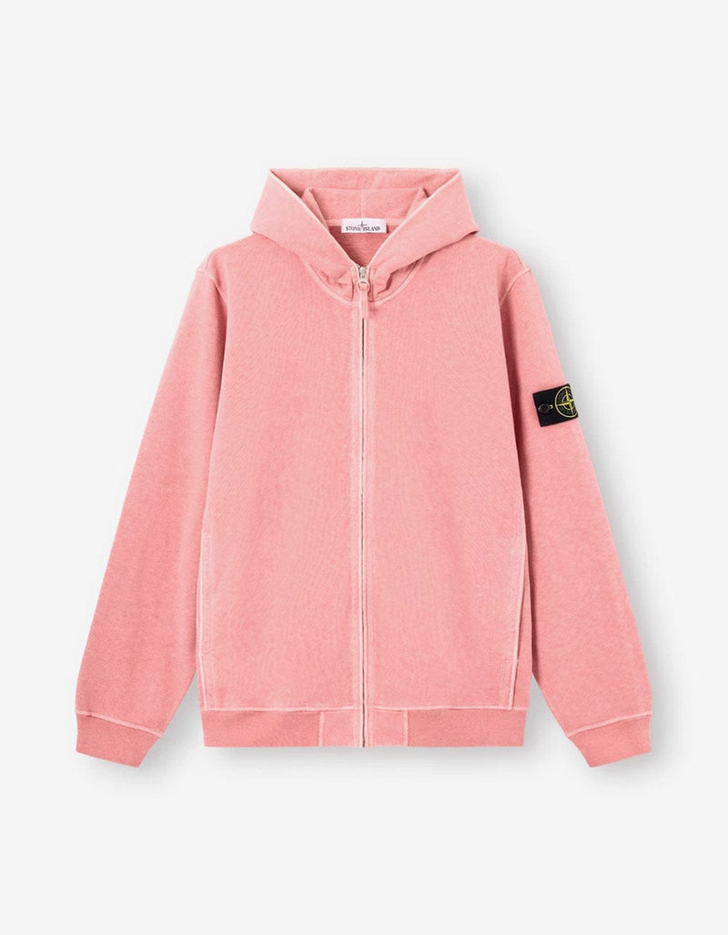 Stone Island Pink Zip Hoodie L1S156100032S0060V018G