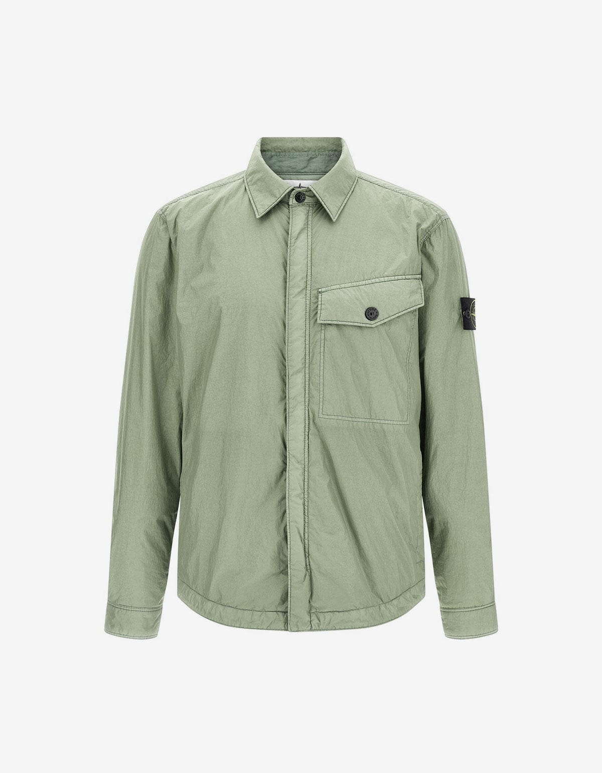 Stone Island Sage Green Crinkle Reps NY Jacket K2S15Q100006 V0055