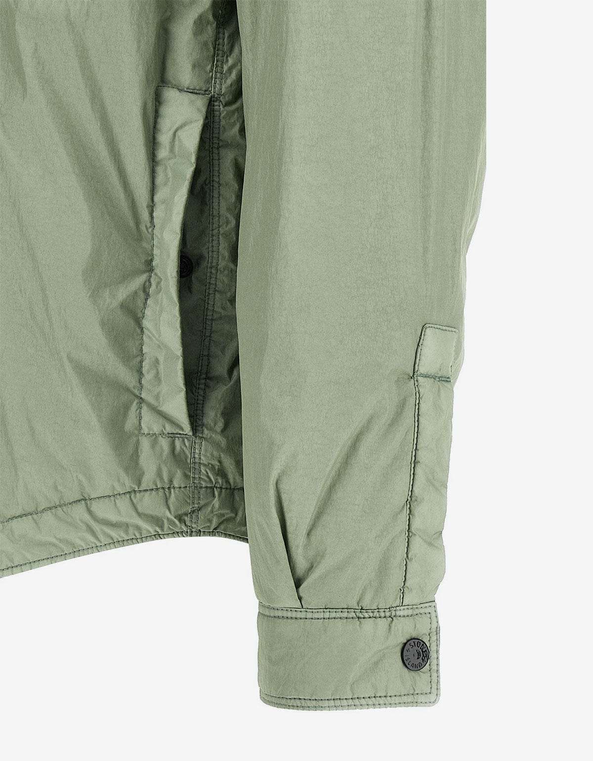 Stone Island Sage Green Crinkle Reps NY Jacket K2S15Q100006 V0055