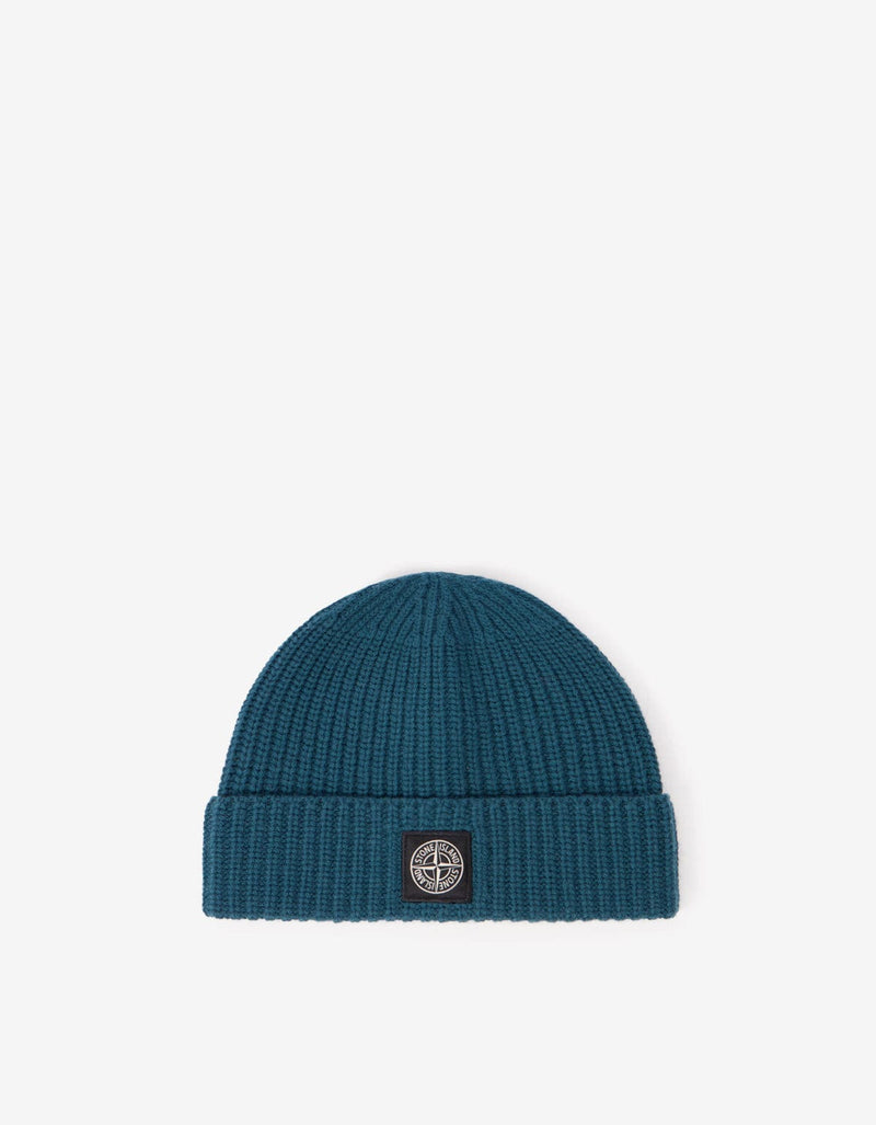 Stone Island Teal Green Beanie Hat K2S15N100012 V0057