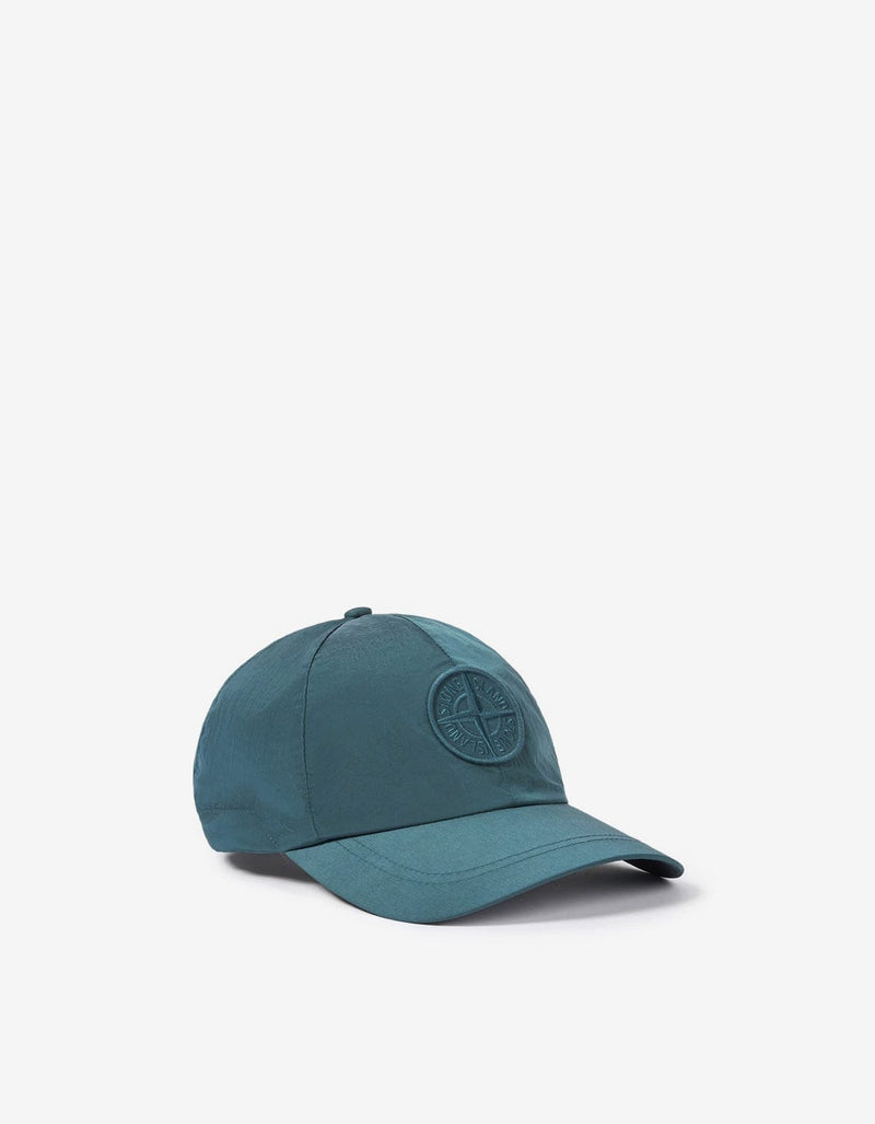 Stone Island Teal Green Nylon Metal Baseball Cap K2S159100011 V0057