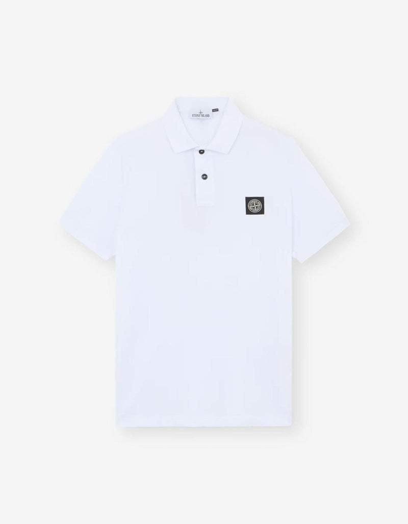 Stone Island White Compass Polo Shirt K2S152200005 V1001