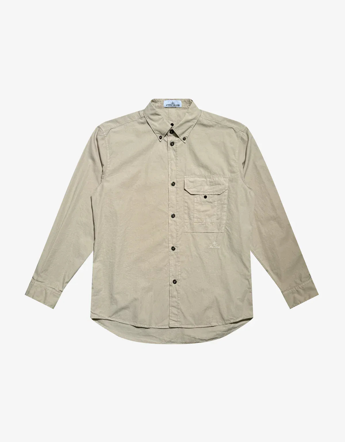 Stone Island Beige Nylon Micro Ripstop Shirt L1S151100028S0318V009A