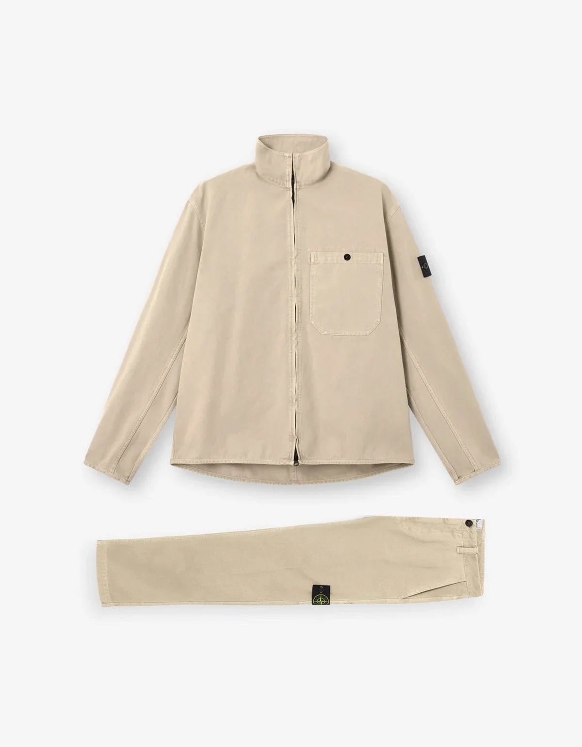 Stone Island Beige Old Effect Overshirt & Trousers