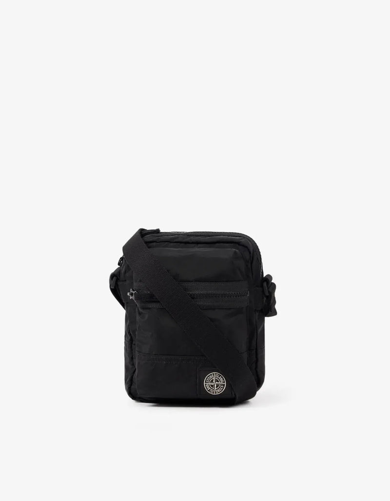Stone Island Black Coated Nylon Metal Pouch Bag L1S159200015S0251V0029