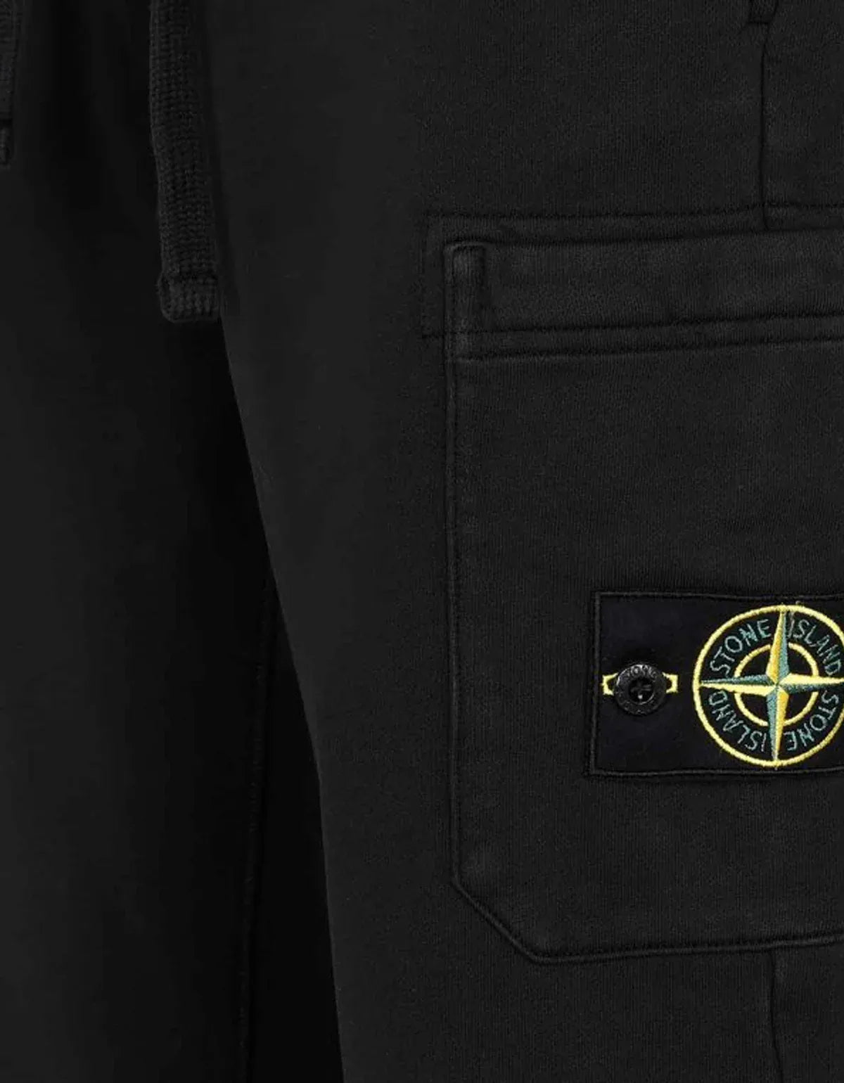 Stone Island Black Compass Cargo Pocket Sweat Pants