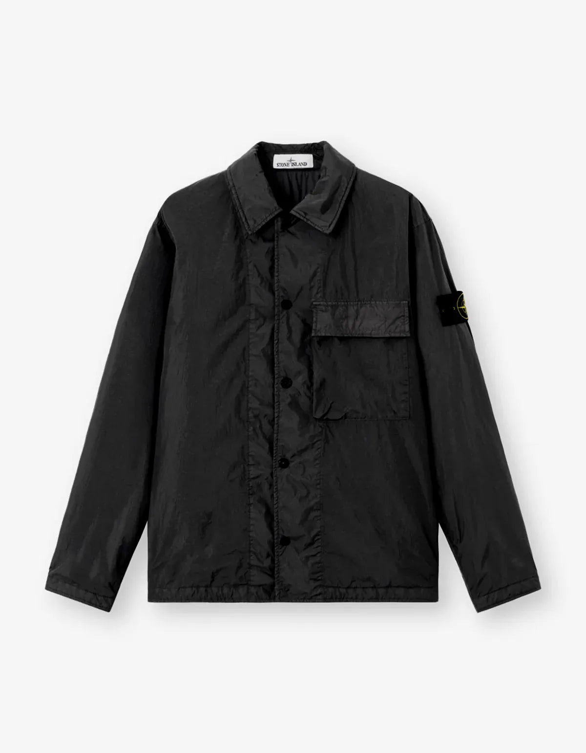 Stone Island Black Crinkle Reps NY Overshirt L1S151200002S0A23V0029