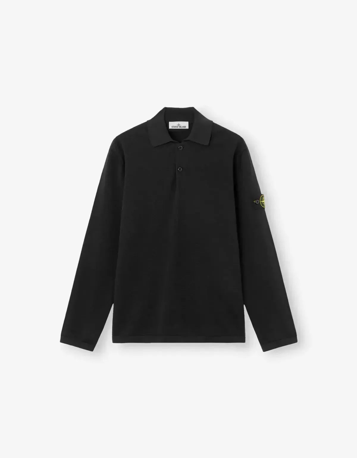 Stone Island Black Knit LS Polo Shirt L1S155100024S01B2V0029