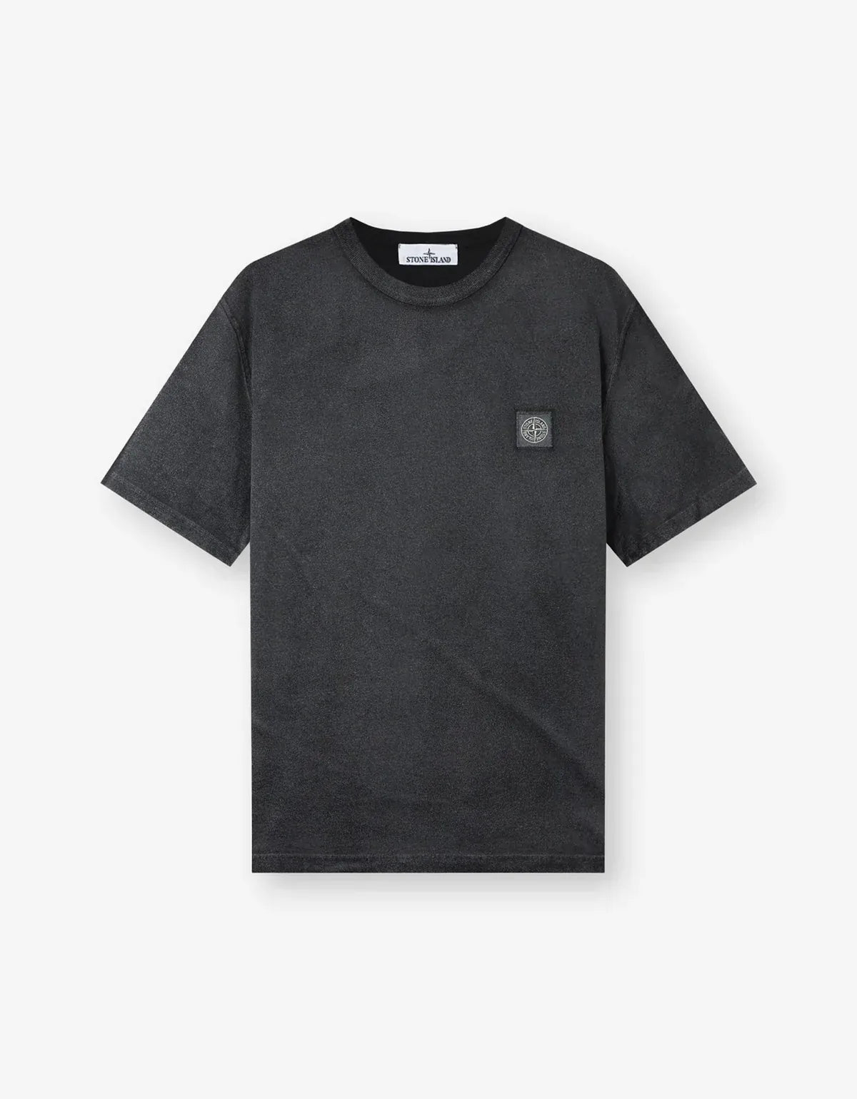 Stone Island Black Reflective Garment Lamination Compass Patch T-Shirt L1S152100013S0305V0029