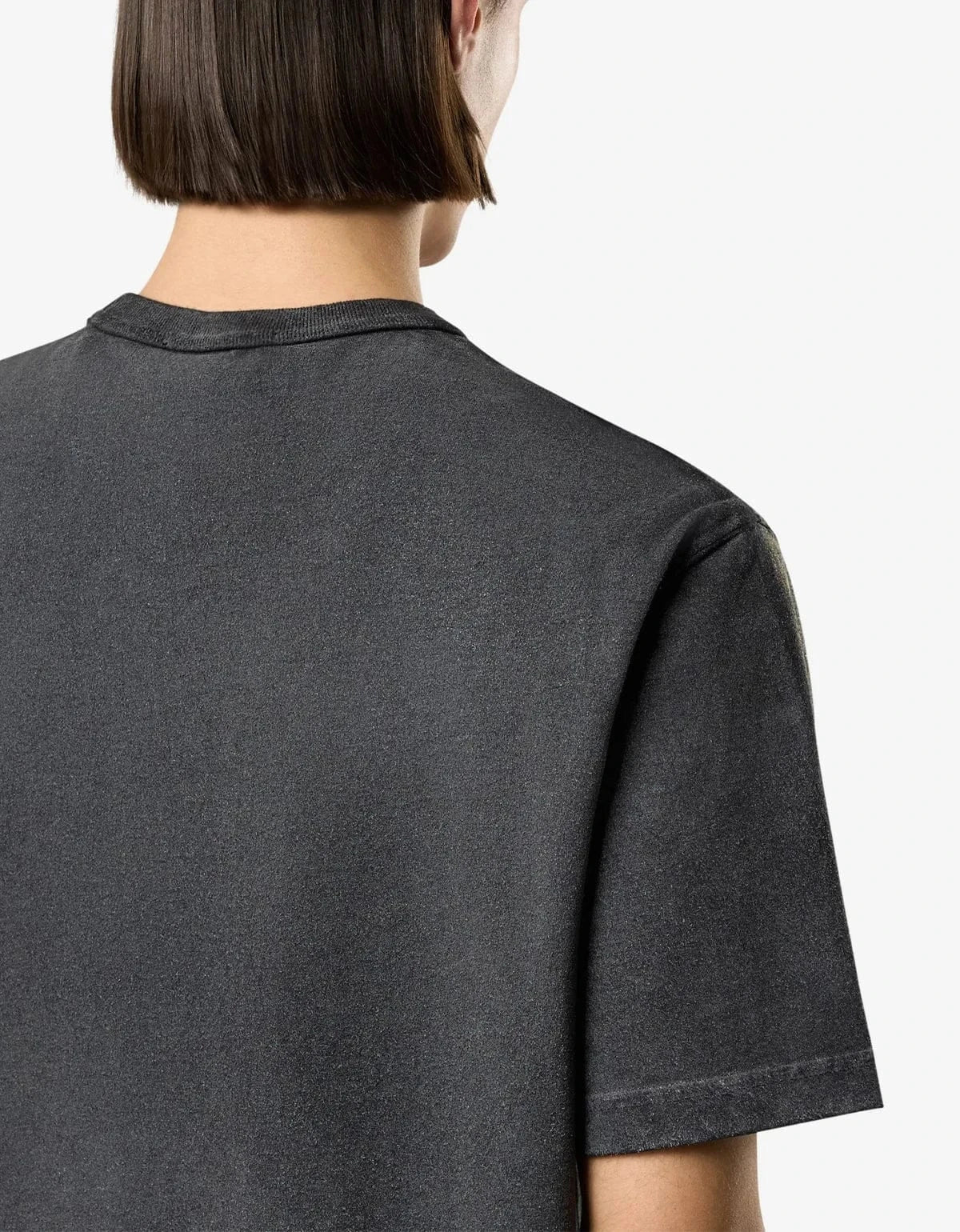 Stone Island Black Reflective Garment Lamination Compass Patch T-Shirt L1S152100013S0305V0029