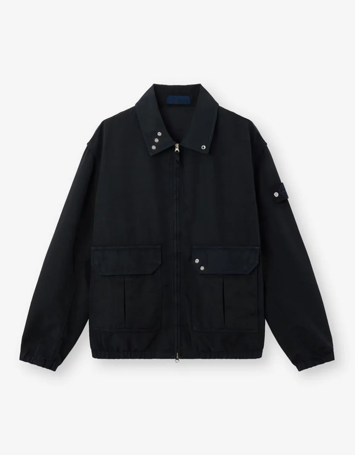 Stone Island Blue Dense Oxford Nylon-TC Jacket L1S144100002S0J20V0020
